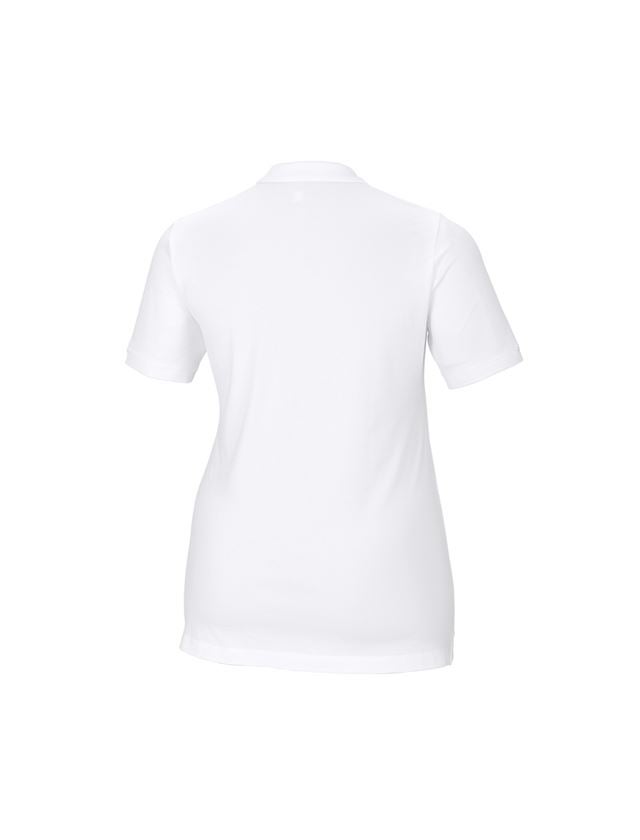 Shirts, Pullover & more: e.s. Pique-Polo cotton stretch, ladies', plus fit + white 2