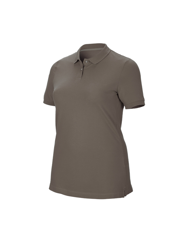 Shirts, Pullover & more: e.s. Pique-Polo cotton stretch, ladies', plus fit + stone 1
