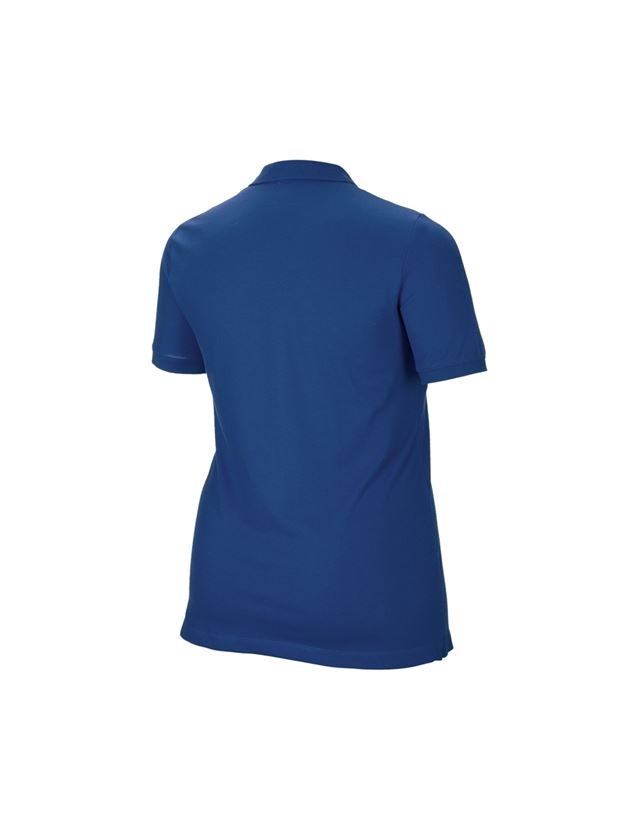 Shirts & Co.: e.s. Piqué-Polo cotton stretch, Damen, plus fit + alkaliblau 2