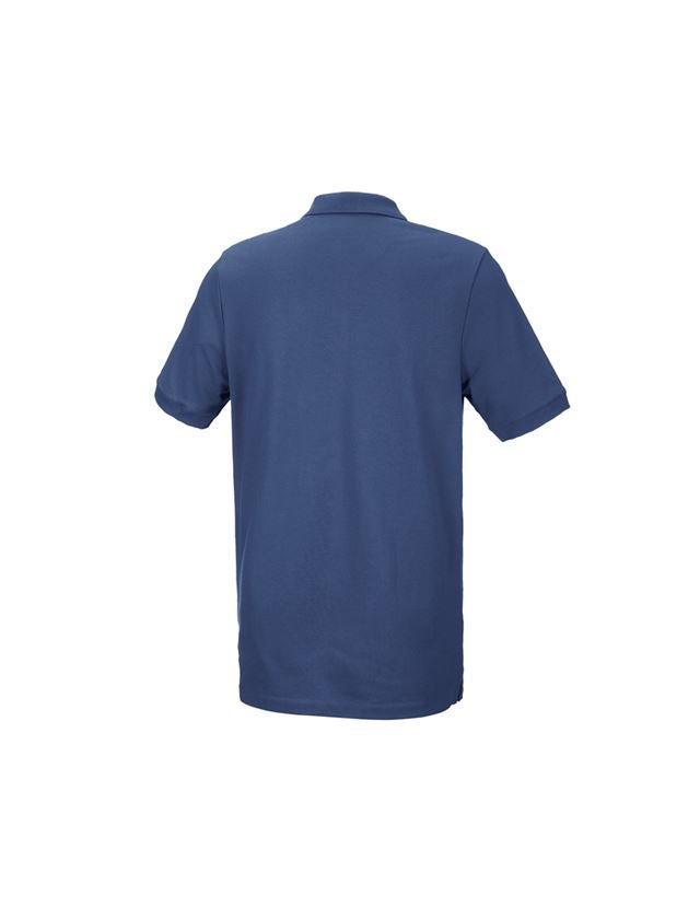 Shirts, Pullover & more: e.s. Piqué-Polo cotton stretch, long fit + cobalt 2
