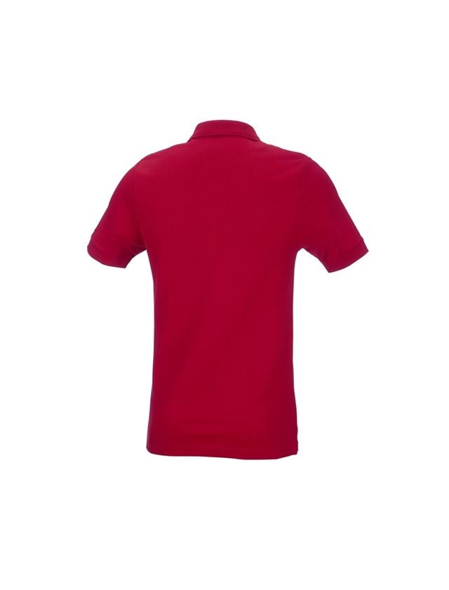 Shirts & Co.: e.s. Piqué-Polo cotton stretch, slim fit + feuerrot 3