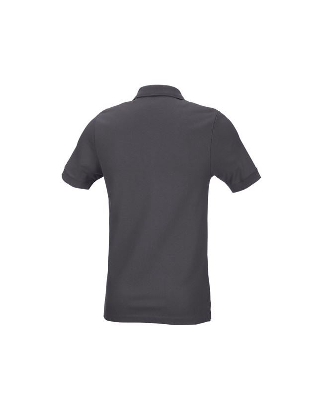 Shirts & Co.: e.s. Piqué-Polo cotton stretch, slim fit + anthrazit 3
