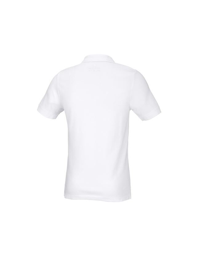 Themen: e.s. Piqué-Polo cotton stretch, slim fit + weiß 2