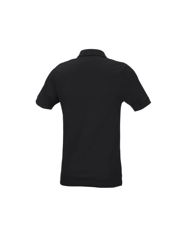 Shirts & Co.: e.s. Piqué-Polo cotton stretch, slim fit + schwarz 2