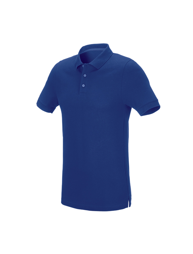 Shirts, Pullover & more: e.s. Pique-Polo cotton stretch, slim fit + royal 1