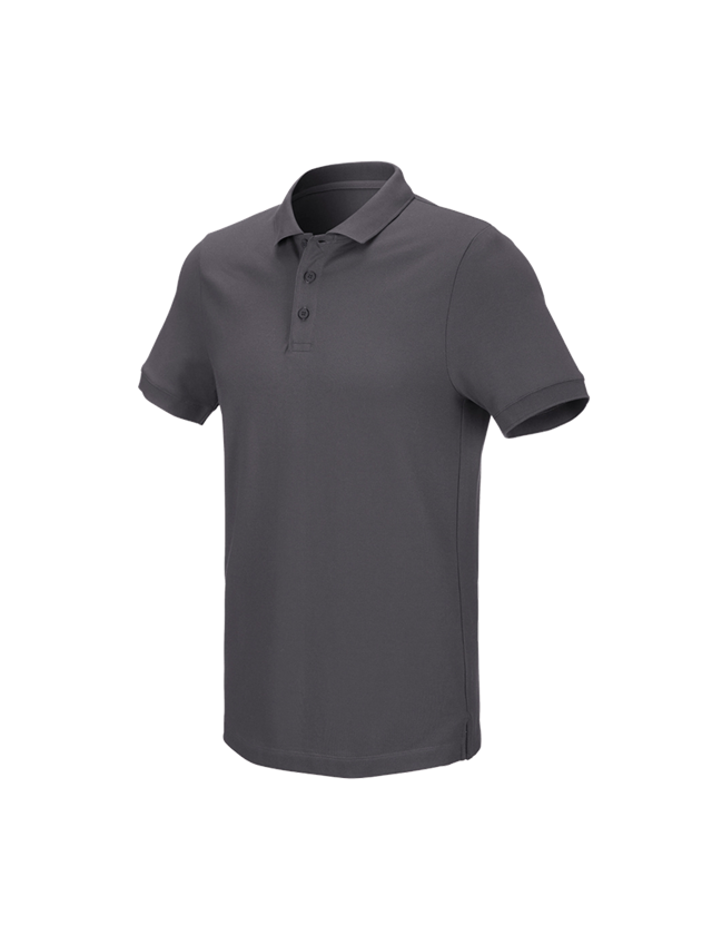 Shirts, Pullover & more: e.s. Pique-Polo cotton stretch + anthracite 1