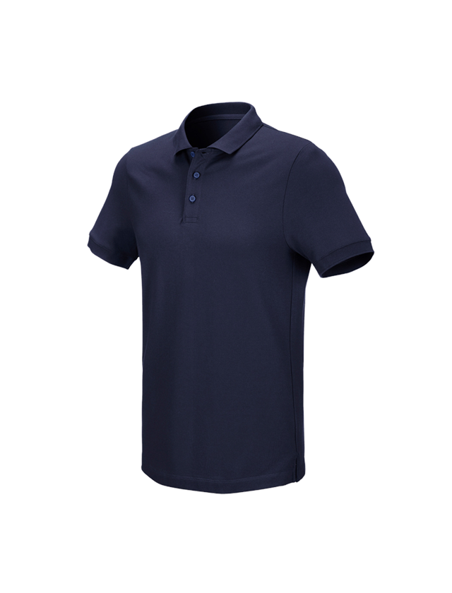 Shirts, Pullover & more: e.s. Pique-Polo cotton stretch + navy 1