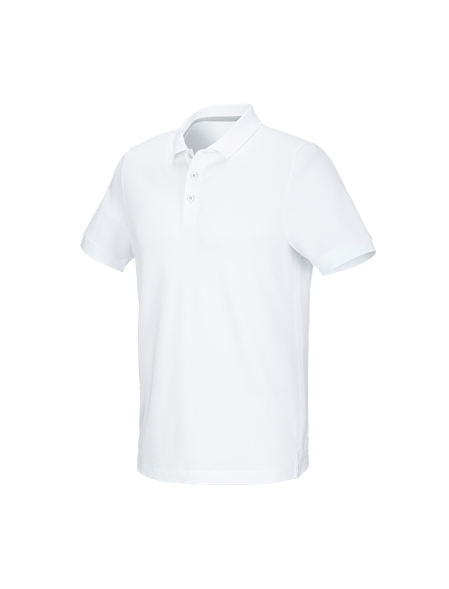 Shirts, Pullover & more: e.s. Pique-Polo cotton stretch + white 1