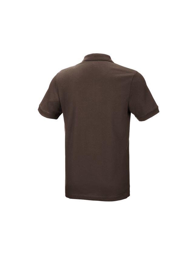 Shirts, Pullover & more: e.s. Pique-Polo cotton stretch + chestnut 2