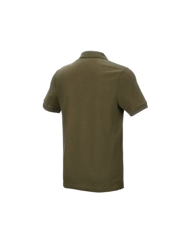 Shirts, Pullover & more: e.s. Pique-Polo cotton stretch + mudgreen 2