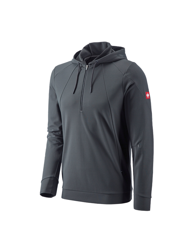 Shirts, Pullover & more: e.s. Functional hoody-longsleeve UV + anthracite/platinum