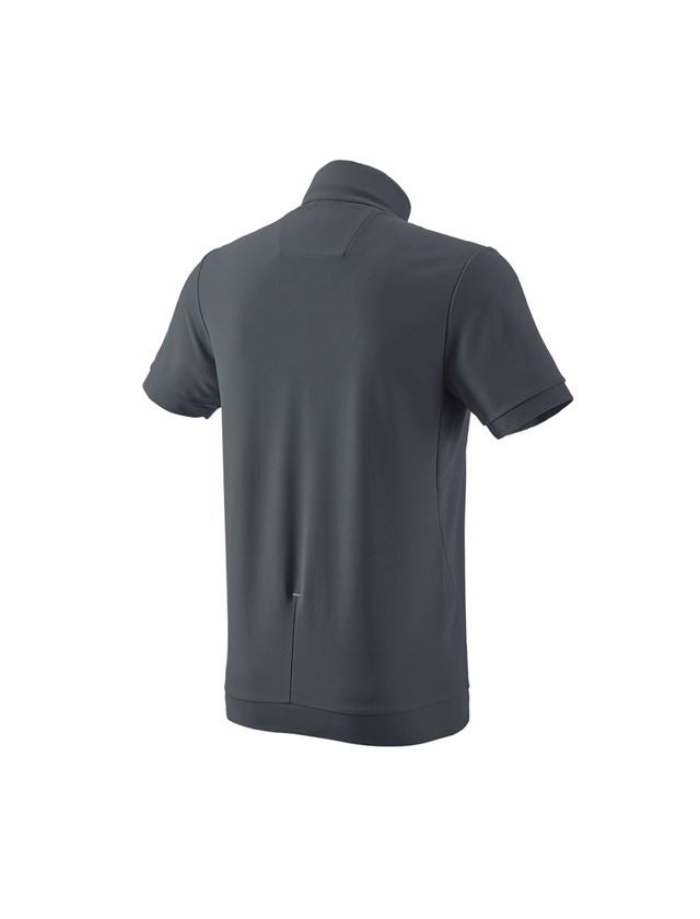 Shirts & Co.: e.s. Funktions ZIP-T-Shirt UV + anthrazit/platin 1