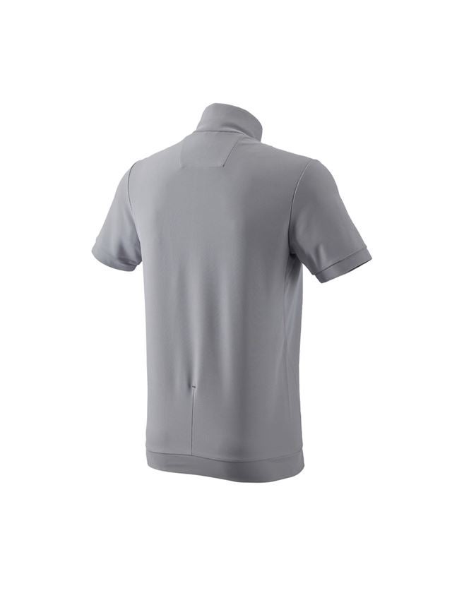 Shirts & Co.: e.s. Funktions ZIP-T-Shirt UV + platin/anthrazit 1