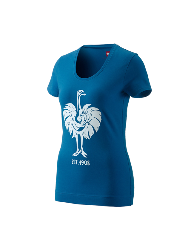 Shirts & Co.: e.s. T-Shirt 1908, Damen + atoll/weiß