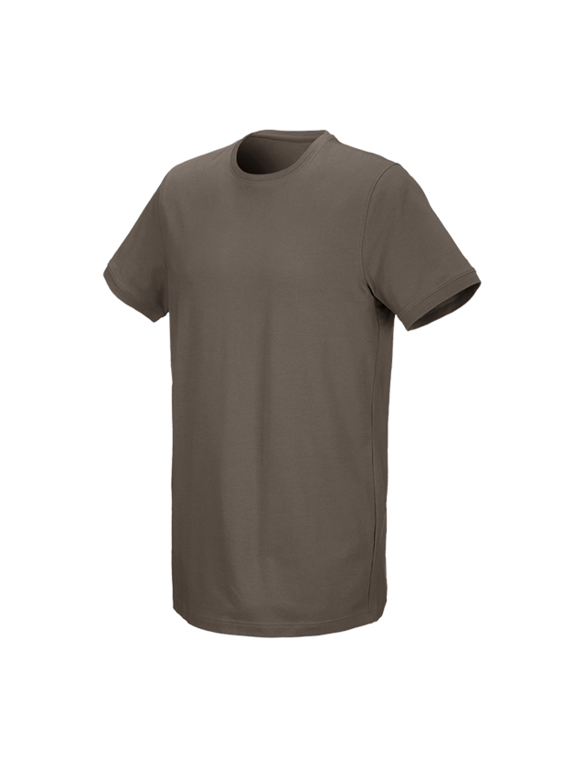 Hauts: e.s. T-Shirt cotton stretch, long fit + pierre 1
