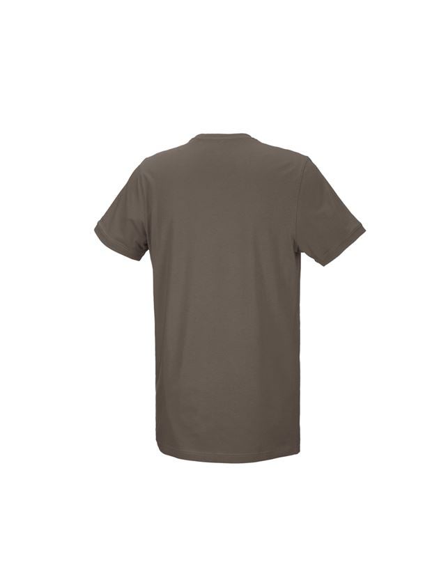 Hauts: e.s. T-Shirt cotton stretch, long fit + pierre 2