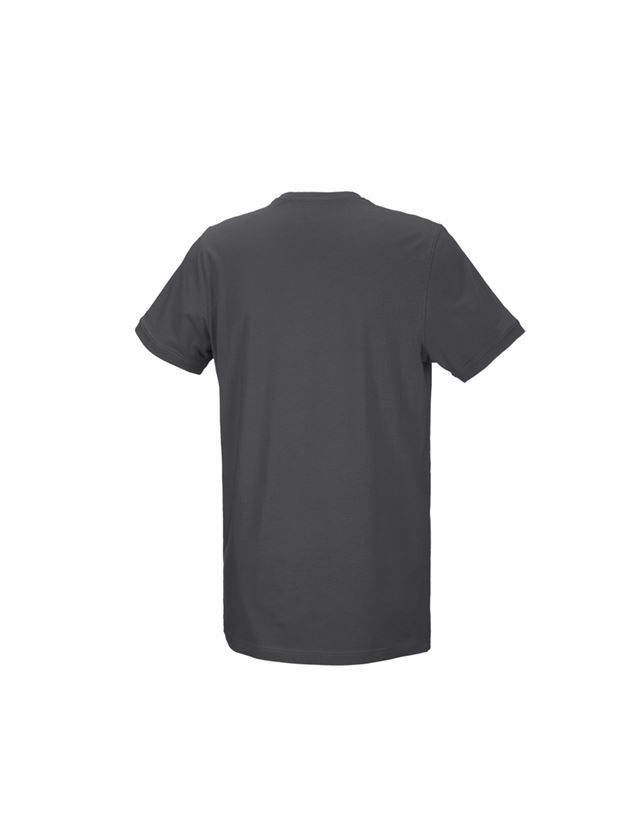 Shirts & Co.: e.s. T-Shirt cotton stretch, long fit + anthrazit 2