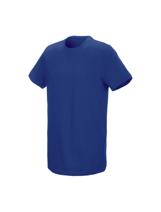 Hauts: e.s. T-Shirt cotton stretch, long fit + bleu royal 1