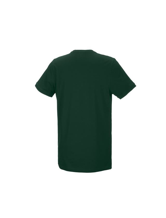 Hauts: e.s. T-Shirt cotton stretch, long fit + vert 2