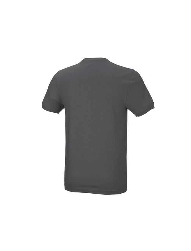 Shirts & Co.: e.s. T-Shirt cotton stretch, slim fit + anthrazit 2