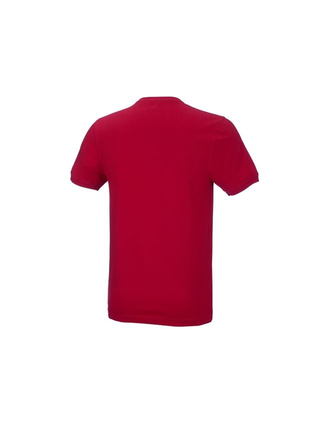 Shirts & Co.: e.s. T-Shirt cotton stretch, slim fit + feuerrot 2