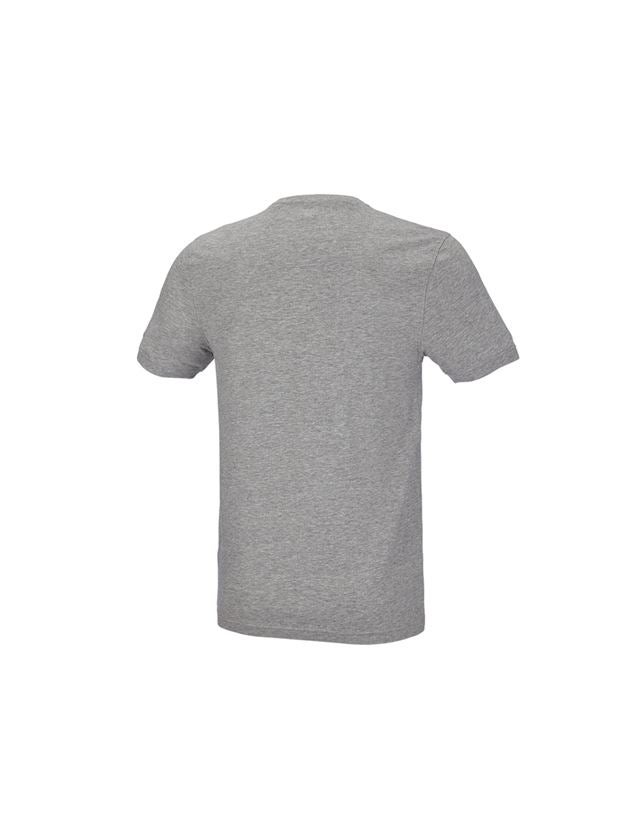 Shirts & Co.: e.s. T-Shirt cotton stretch, slim fit + graumeliert 2