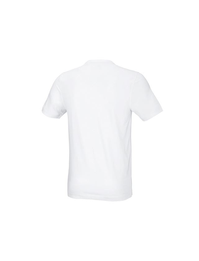 Shirts & Co.: e.s. T-Shirt cotton stretch, slim fit + weiß 2