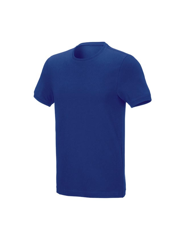 Shirts & Co.: e.s. T-Shirt cotton stretch, slim fit + kornblau 1