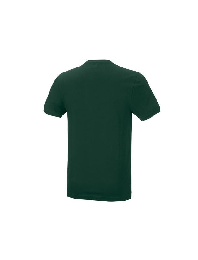 Shirts & Co.: e.s. T-Shirt cotton stretch, slim fit + grün 2