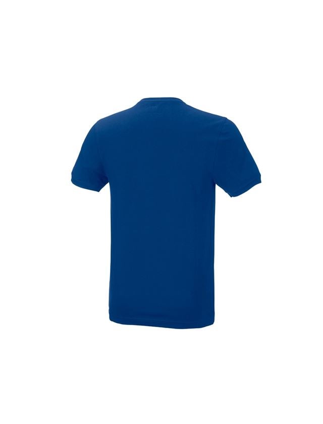 Shirts & Co.: e.s. T-Shirt cotton stretch, slim fit + kornblau 2