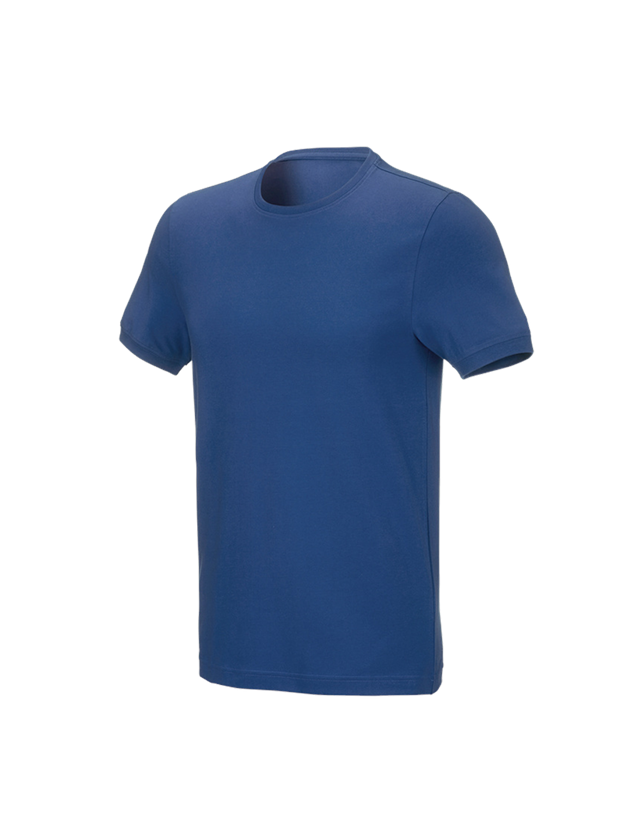 Shirts & Co.: e.s. T-Shirt cotton stretch, slim fit + alkaliblau 1