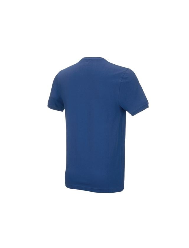 Shirts & Co.: e.s. T-Shirt cotton stretch, slim fit + alkaliblau 2