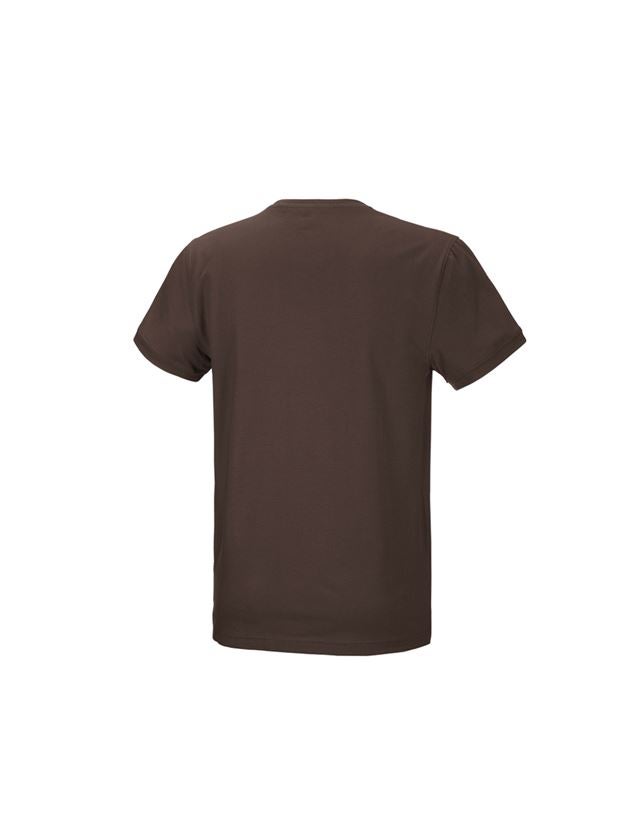 Shirts, Pullover & more: e.s. T-shirt cotton stretch + chestnut 2