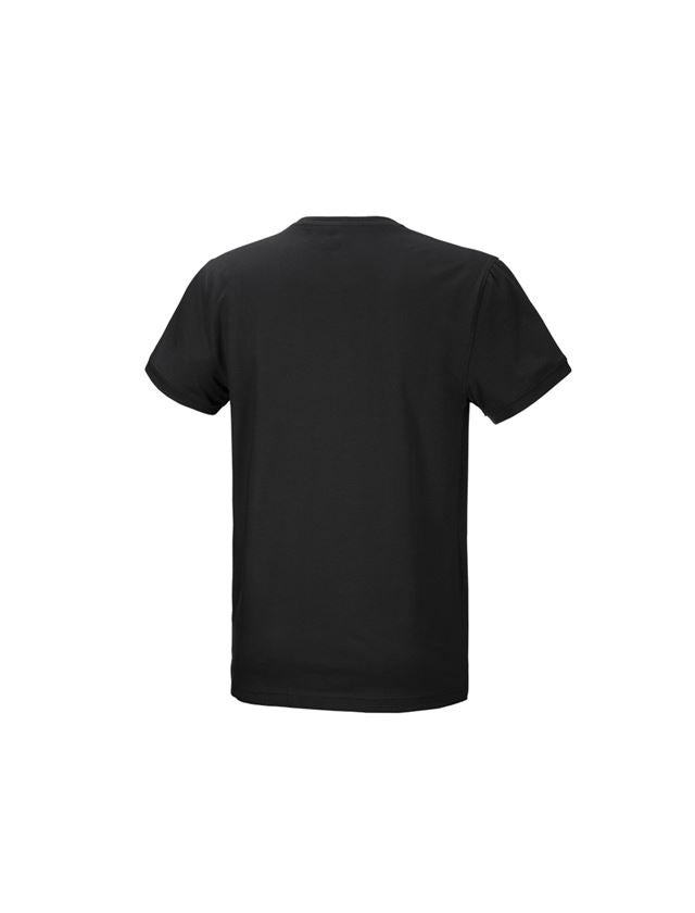 Shirts & Co.: e.s. T-Shirt cotton stretch + schwarz 4