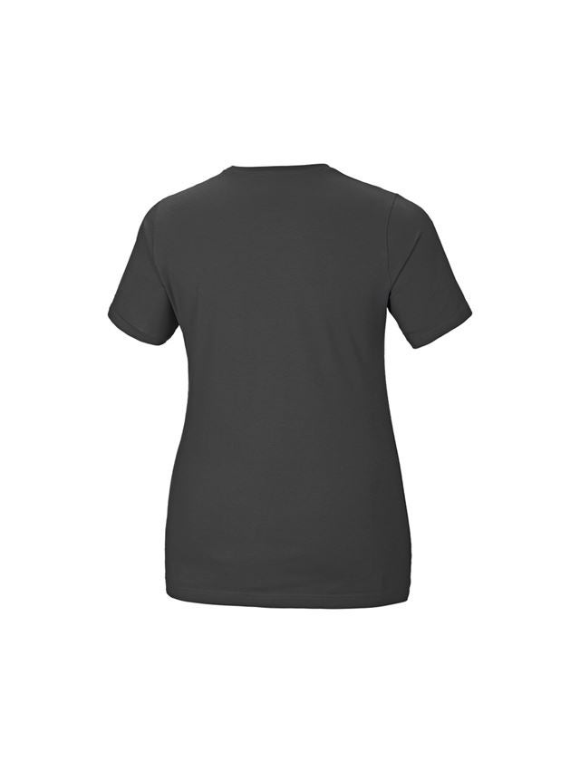 Themen: e.s. T-Shirt cotton stretch, Damen, plus fit + anthrazit 2