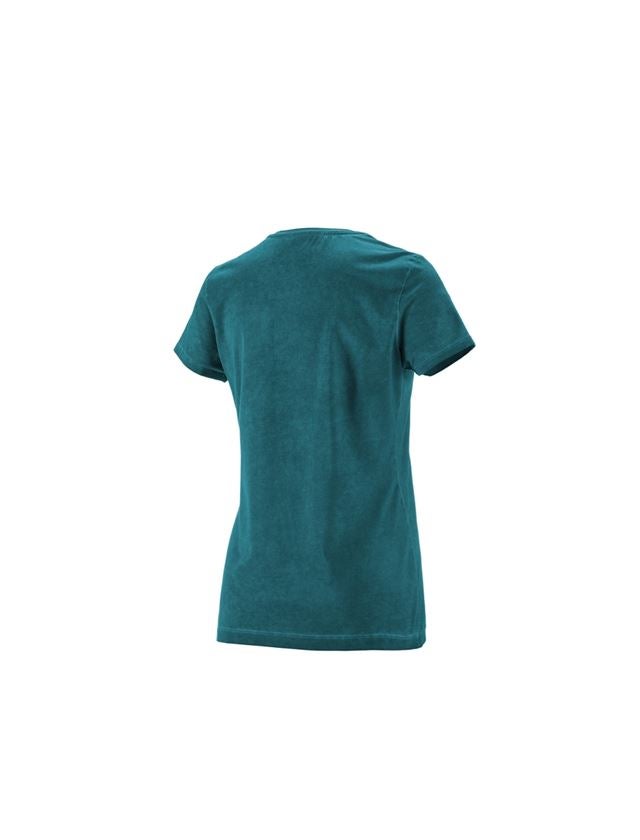 Shirts & Co.: e.s. T-Shirt vintage cotton stretch, Damen + dunkelcyan vintage 2