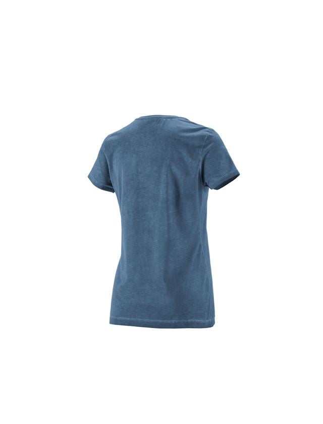 Themen: e.s. T-Shirt vintage cotton stretch, Damen + antikblau vintage 1