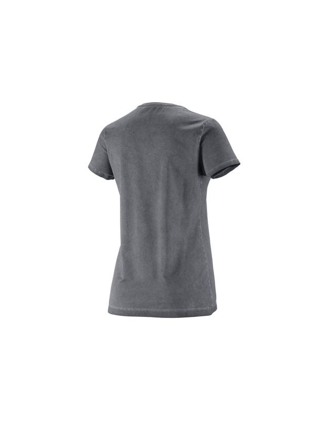 Shirts & Co.: e.s. T-Shirt vintage cotton stretch, Damen + zement vintage 1