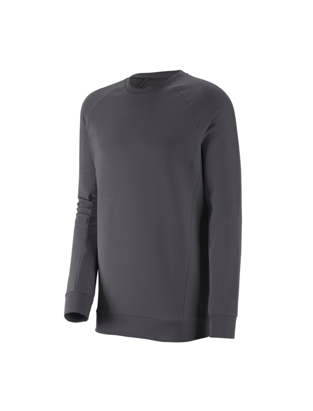 Shirts, Pullover & more: e.s. Sweatshirt cotton stretch, long fit + anthracite 1