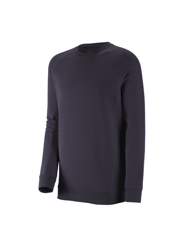 Shirts, Pullover & more: e.s. Sweatshirt cotton stretch, long fit + navy 1