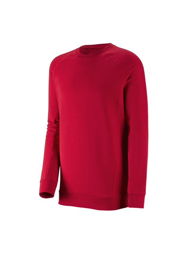 Shirts, Pullover & more: e.s. Sweatshirt cotton stretch, long fit + fiery red 1