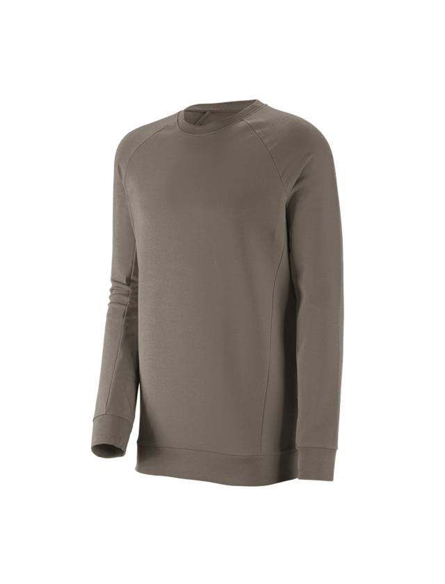 Shirts, Pullover & more: e.s. Sweatshirt cotton stretch, long fit + stone 1