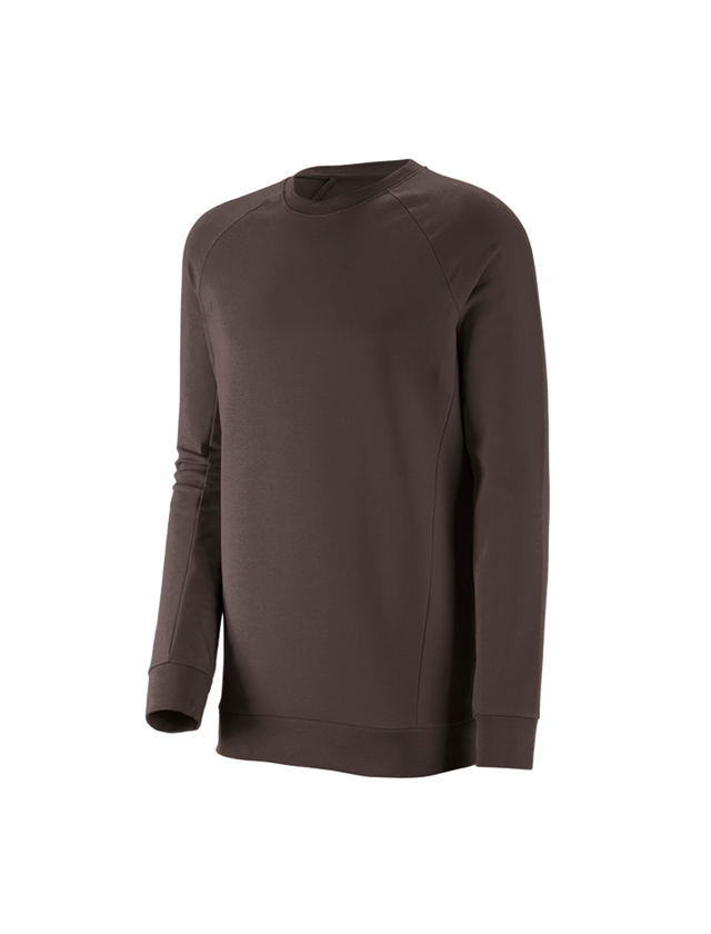 Shirts, Pullover & more: e.s. Sweatshirt cotton stretch, long fit + chestnut 1