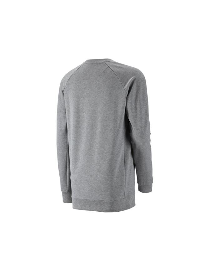Shirts, Pullover & more: e.s. Sweatshirt cotton stretch, long fit + grey melange 3