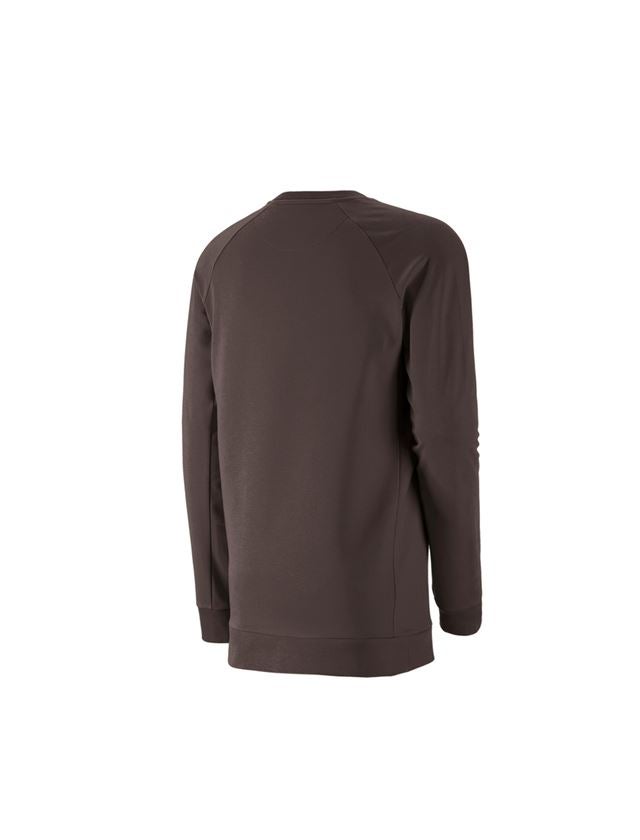 Shirts, Pullover & more: e.s. Sweatshirt cotton stretch, long fit + chestnut 2