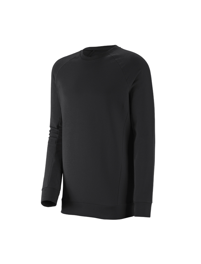 Shirts, Pullover & more: e.s. Sweatshirt cotton stretch, long fit + black 1