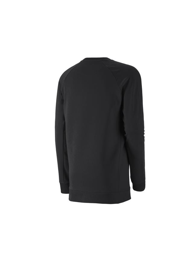 Shirts, Pullover & more: e.s. Sweatshirt cotton stretch, long fit + black 2