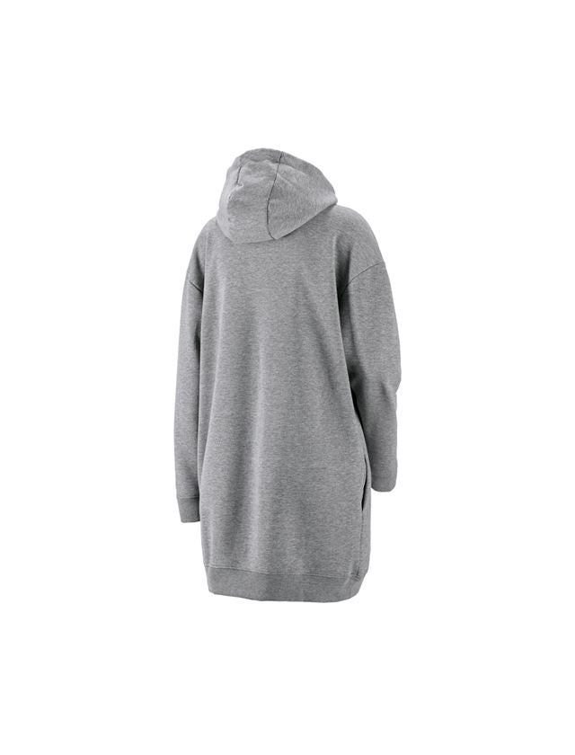 Shirts, Pullover & more: e.s. Oversize hoody sweatshirt poly cotton, ladies + grey melange 1