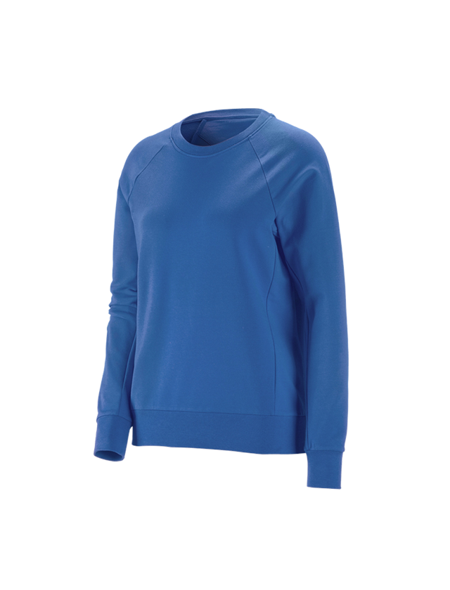 Thèmes: e.s. Sweatshirt cotton stretch, femmes + bleu gentiane