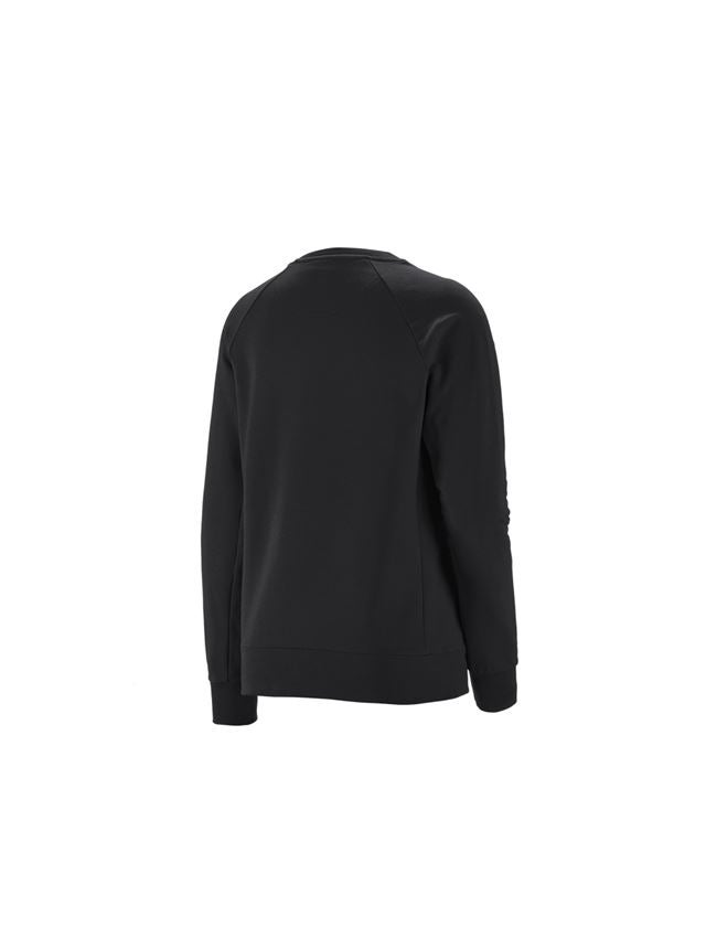 Hauts: e.s. Sweatshirt cotton stretch, femmes + noir 1